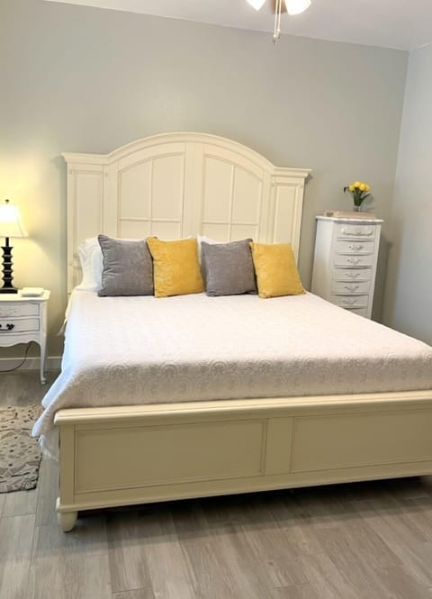 Cozy separate bedroom with TV