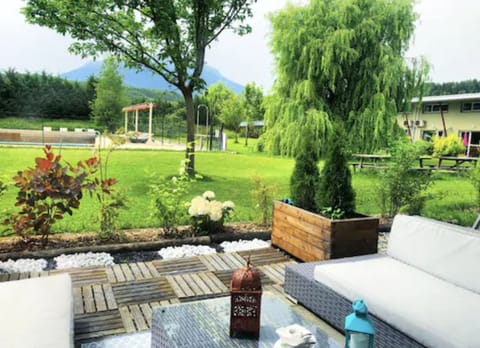 Outdoor wedding area