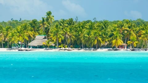 On the beach, free beach shuttle