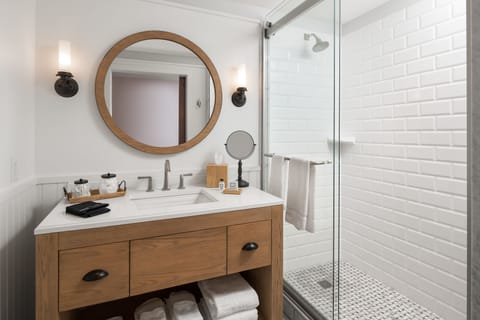 Hair dryer, bathrobes, towels