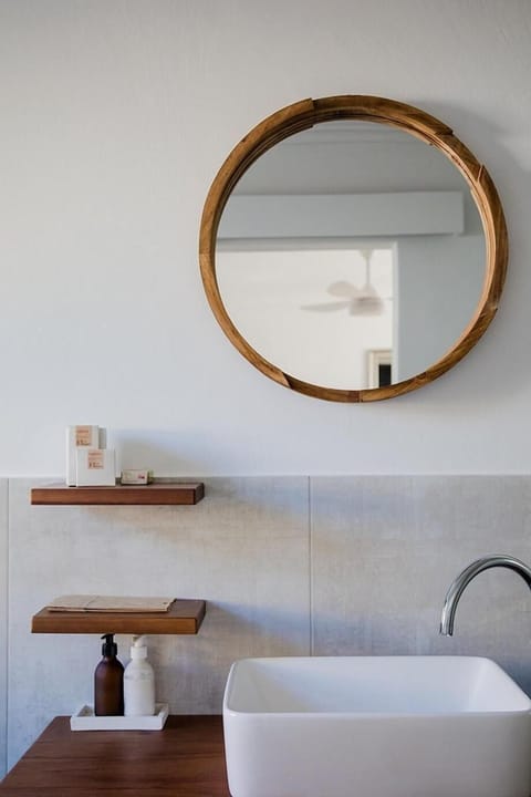 Hair dryer, bathrobes, towels