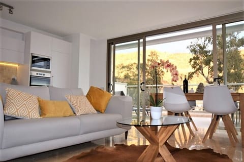 Open-plan living area leading onto the 250sq. foot terrace