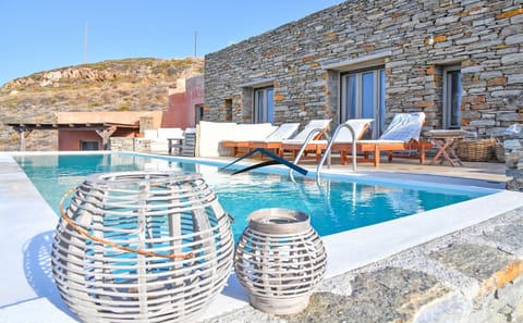 Part of the villa and the pool