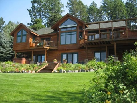 Lake side view of the main house.