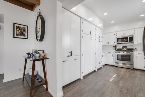 View into kitchen from dining area
