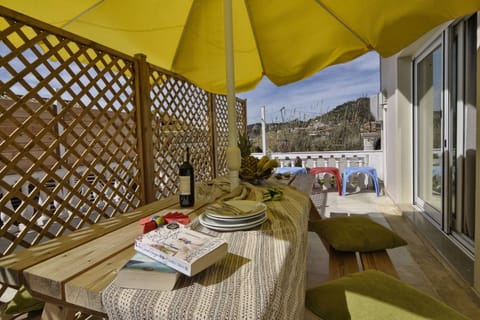 Katoi Apartment  1 in Agios  Georgios  Pagoi outdoor dining area