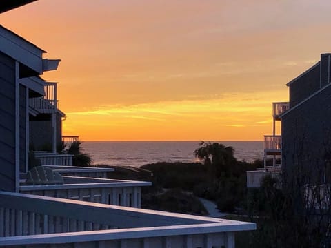 Watch every Cape San Blas sunset from your own deck — this is what comes with every evening you spend here.