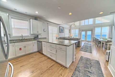 Cook with a view in this bright, open kitchen with stunning ocean scenery.