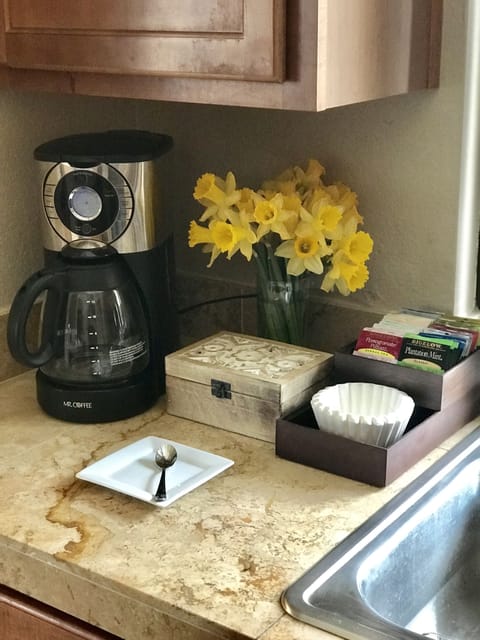 Coffee and tea for your morning wake-up.