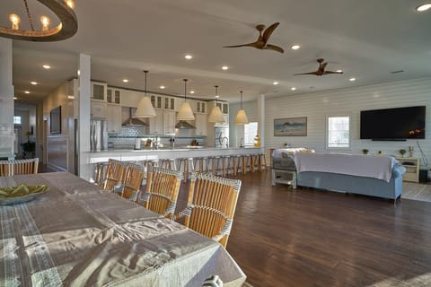 Dining area, living area, & kitchen