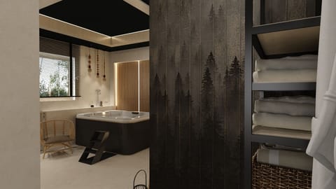 Indoor spa tub