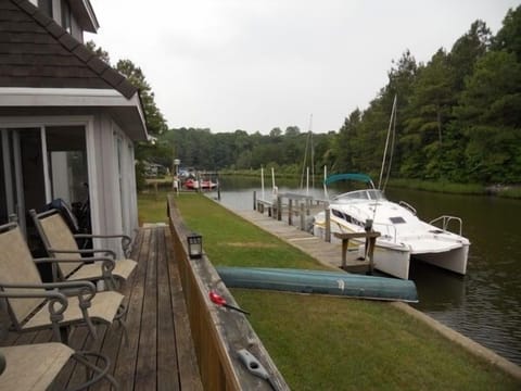 Back deck looking toward boat ramp