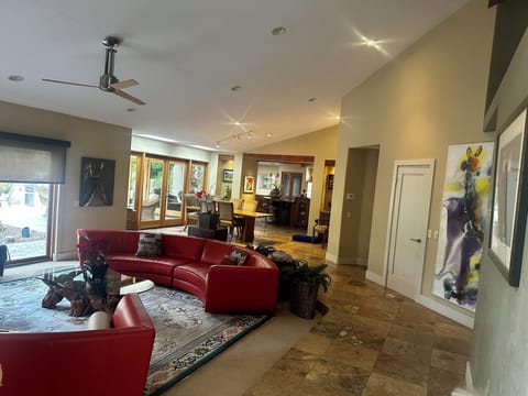 Main hallway to kitchen and TV great room
