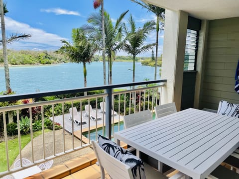 Enjoy uninterrupted views of Cudgen Creek from a private balcony