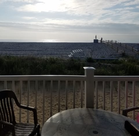 Deck View - Steps away from the beach.