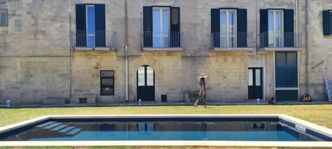 Seasonal outdoor pool, pool umbrellas, sun loungers