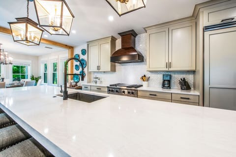 Spacious kitchen with appliances