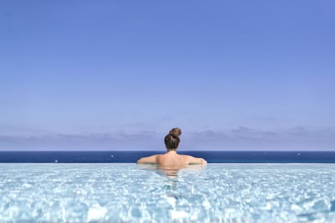 Indoor pool, outdoor pool, open 10:00 AM to 7:00 PM, free cabanas
