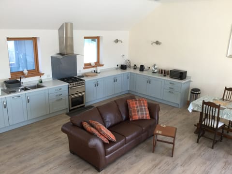 another view of the open plan kitchen and living area