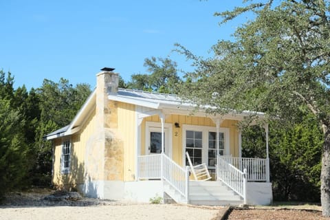 The cottages were designed to look vintage, with double hung antique windows, vintage doors, and shiplap floors.
