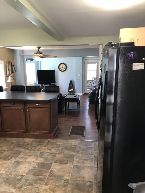 You can watch TV while prepping a meal for the family. 