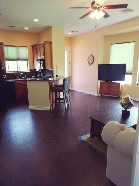 A view from the bedroom towards the entrance