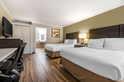 Standard Room, 2 Queen Beds, Non Smoking, Microwave | Desk, iron/ironing board, free cribs/infant beds, free WiFi