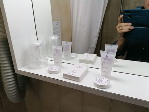 Comfort Room, 1 Queen Bed | Bathroom | Shower, rainfall showerhead, free toiletries, hair dryer