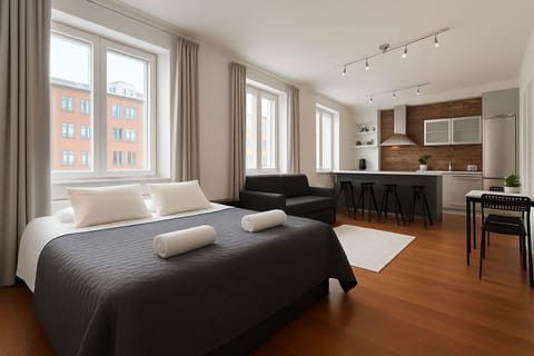 City Apartment, Sauna, Courtyard View | Individually decorated, individually furnished, desk, laptop workspace