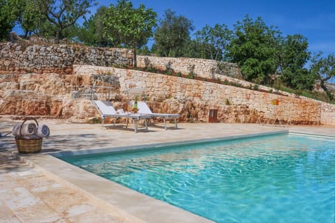 Seasonal outdoor pool, sun loungers