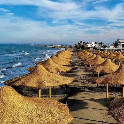 Private beach