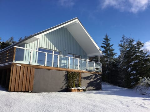 Front of Lodge in winter