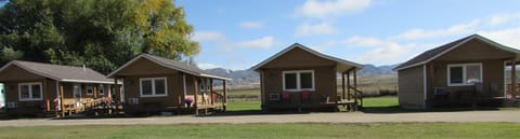 Cabins 1 thru 4 with the view to the East.