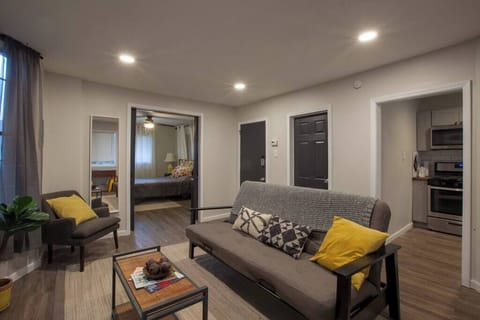 A comfortable living space with room to relax after a day of exploring