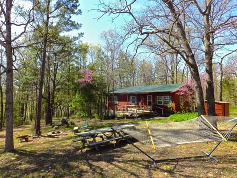 Cottage secluded on a bluff above the river.  This is a place you'll discover.