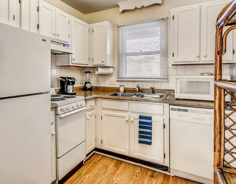 Well-equipped kitchen.