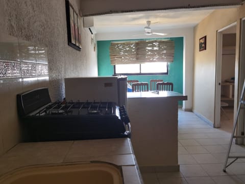 Comfort Apartment, Kitchen, Partial Sea View | Private kitchen | Full-size fridge, stovetop, toaster, blender