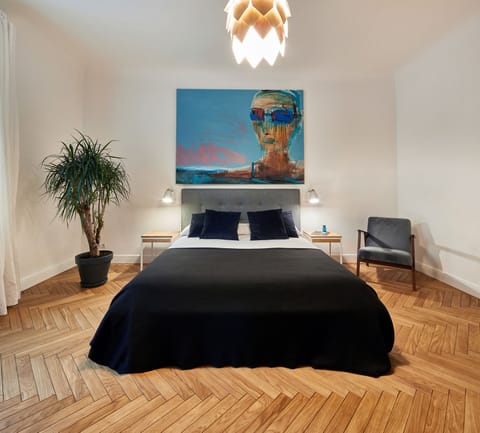 Bedroom: comfortable, spacious, light, and airy.