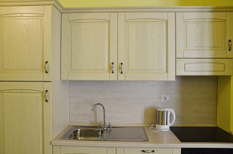 Classic Apartment, 1 Bedroom | Private kitchen | Full-size fridge, microwave, oven, stovetop