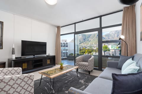 Premier Apartment, Multiple Beds, Mountain View | Living area | Flat-screen TV