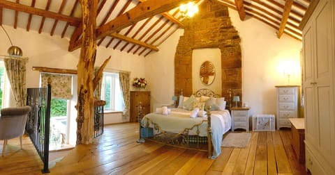 This magical romantic bedroom occupies the whole first floor
