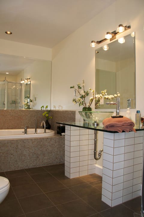 Hair dryer, bathrobes, towels