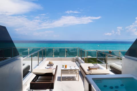 Junior Suite, Hot Tub, Sea View | Balcony view