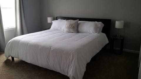 Master bedroom with king bed