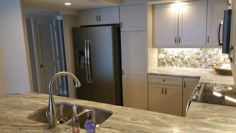 Nice Refrigerator and plenty of cabinets