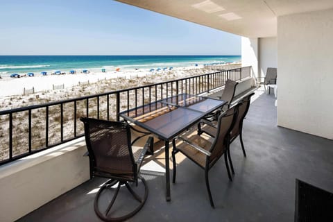 Private balcony with direct beach views