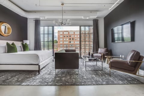 The Living/Sleeping area of this Flat At Ponce City Market