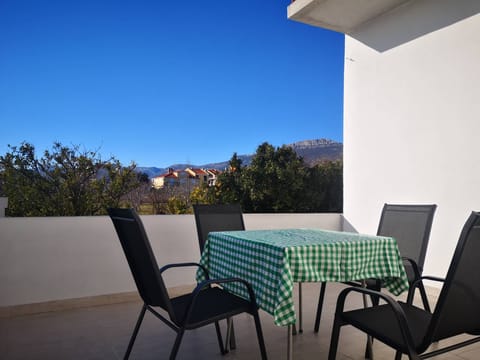 Terrace with seating place.