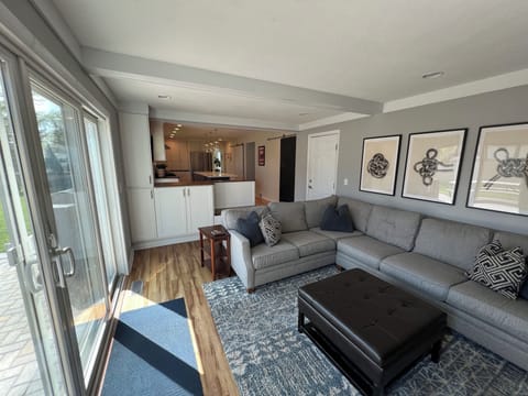 Family room looking toward kitchen