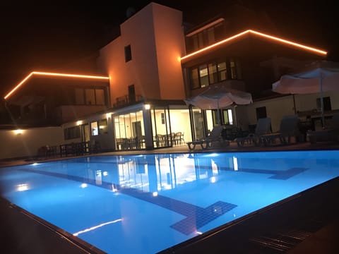 Outdoor pool, open 8:00 AM to 7:30 PM, sun loungers